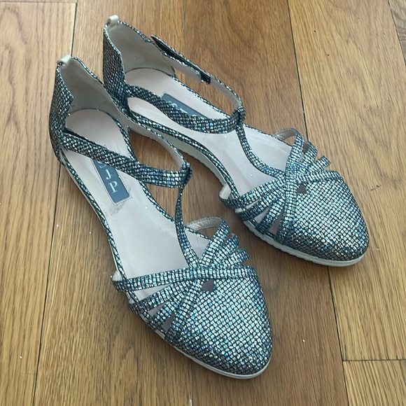 SJP Meteor Silver Scintillate Sandals 36 - Picture 12 of 13